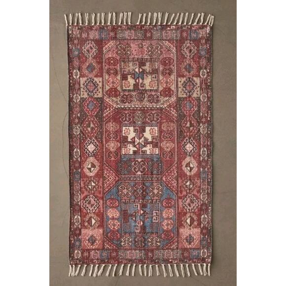 Urban Outfitters Akara Brushed Rug Fringe 3 x 5 Feet Rug - Picture 2 of 6